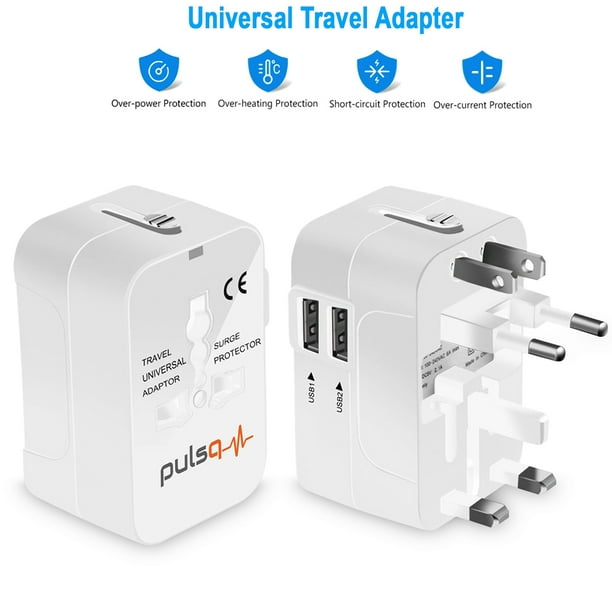 Universal International Travel Adapter QC3.0 USB Power Plug AC Wall Charger